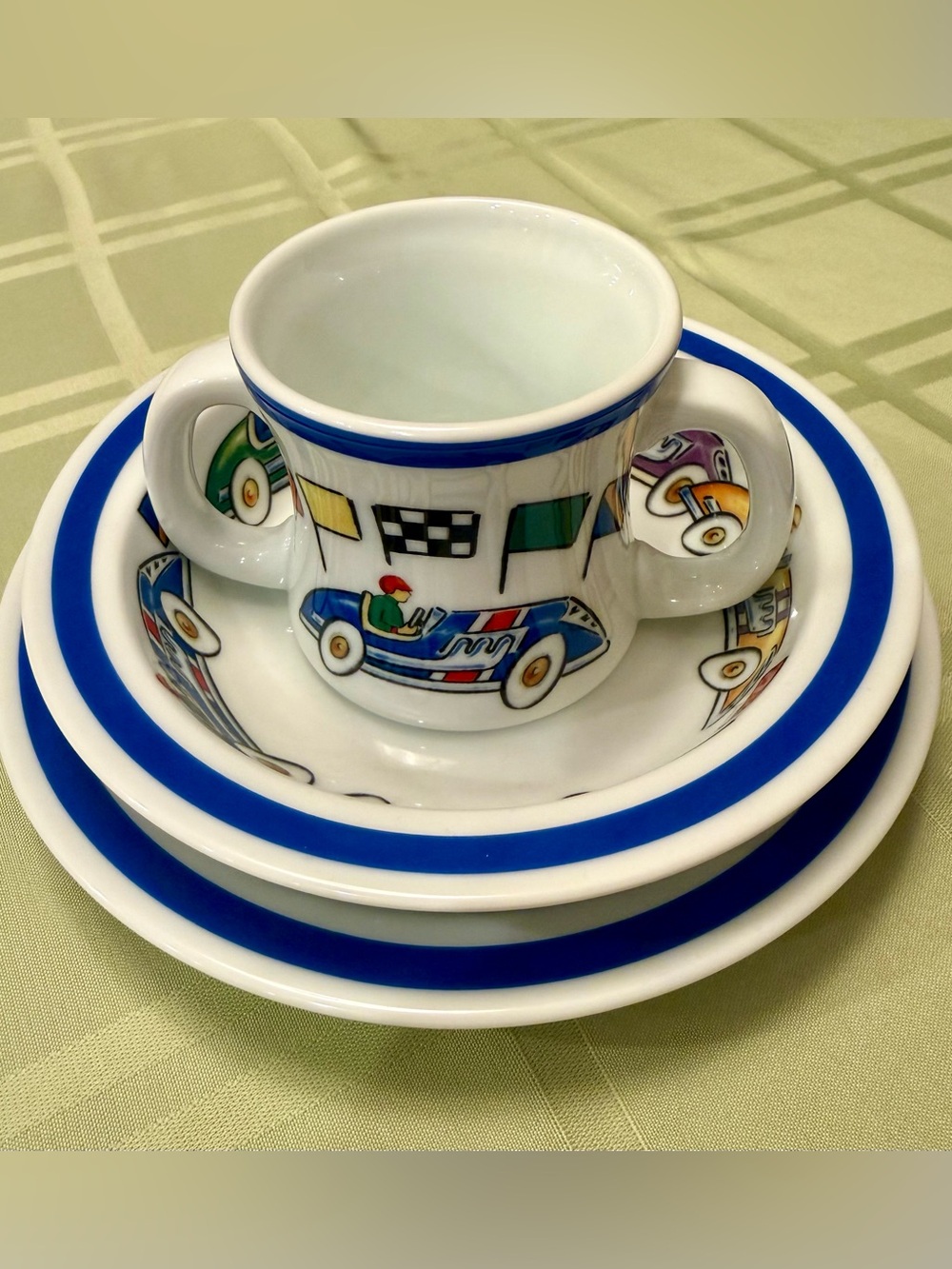 Tiffany race car china set